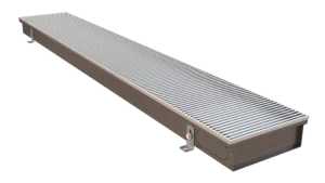 Конвектор внутрипольный Zolter ZV Turbo, рулонная решетка, образный профиль с вентилятором