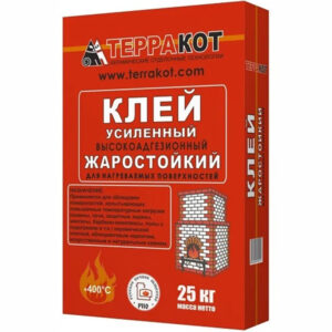 Клей для печной плитки жаростойкий Терракот, 25 кг
